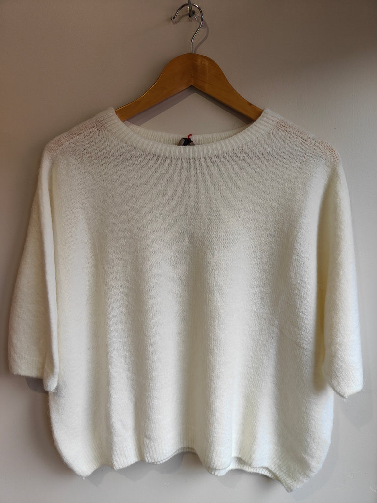 Pull manches courtes Oscar Ecru