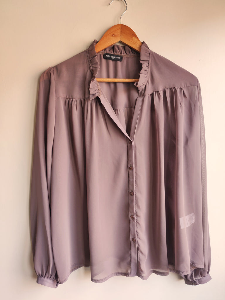 Blouse FIONA, voile Taupe